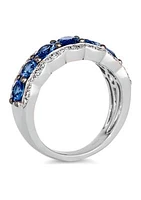 Ring featuring 2.25 ct. t.w. Blueberry Sapphire™, 1/3 ct. t.w. Nude Diamonds™ set in 14K Vanilla Gold®