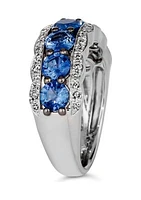 Ring featuring 2.25 ct. t.w. Blueberry Sapphire™, 1/3 ct. t.w. Nude Diamonds™ set in 14K Vanilla Gold®