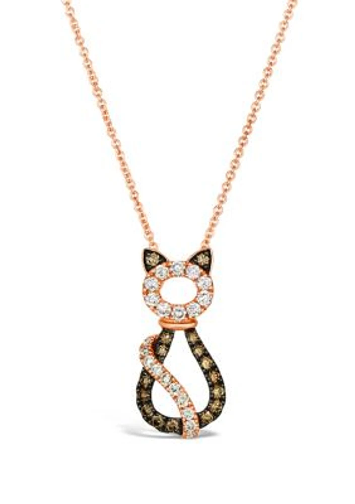 1/2 ct. t.w. Diamond Pendant Necklace in 14K Rose Gold  