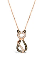 1/2 ct. t.w. Diamond Pendant Necklace in 14K Rose Gold  