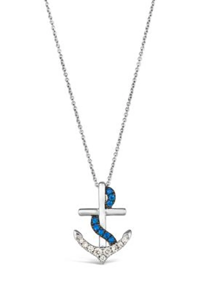 Pendant featuring 1/10 ct. t.w. Blueberry Sapphire™, 1/8 ct. t.w. Nude Diamonds™ set in 14K Vanilla Gold®