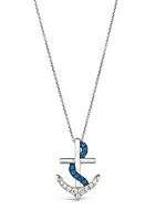 Pendant featuring 1/10 ct. t.w. Blueberry Sapphire™, 1/8 ct. t.w. Nude Diamonds™ set in 14K Vanilla Gold®