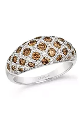 Le Vian® 1 ct. t.w. Chocolate Diamonds®, 1/2 ct. t.w. Vanilla Diamonds® Couture® Ring in Platinum