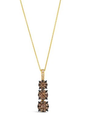 1 ct. t.w. Chocolate Diamonds®, 1/20 ct. t.w. Nude Diamonds™ Pendant Necklace in 14K Honey Gold™