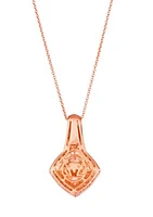 3/4 ct. t.w. Chocolate Diamonds®, 3/8 ct. t.w. Nude Diamonds™ Pendant Necklace in 14K Strawberry Gold®