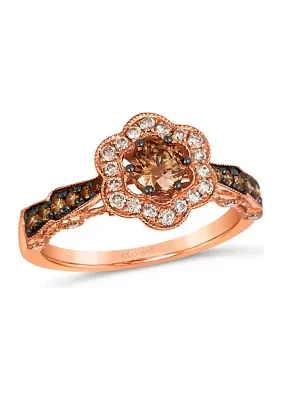 5/8 ct. t.w. and 1/3 ct. t.w. Nude Diamonds™ Ring in 14K Strawberry Gold®