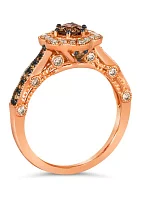 5/8 ct. t.w. and 1/3 ct. t.w. Nude Diamonds™ Ring in 14K Strawberry Gold®