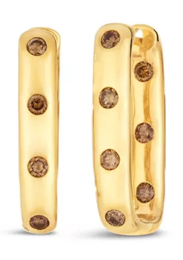 1/2 ct. t.w. Chocolate Diamonds® Earrings in 14K Honey Gold™