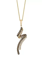 3/8 ct. t.w. Vanilla Diamonds®, 1/2 ct. t.w. Chocolate Diamonds® Pendant Necklace in 14K Honey Gold™