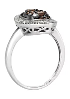 1/2 ct. t.w. Chocolate Diamonds®, 1/5 ct. t.w. Vanilla Diamonds® Chocolatier® Ring in 14K Vanilla Gold®