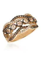Le Vian® / ct. t.w. Diamond and Morganite Ring in 14K Rose Gold