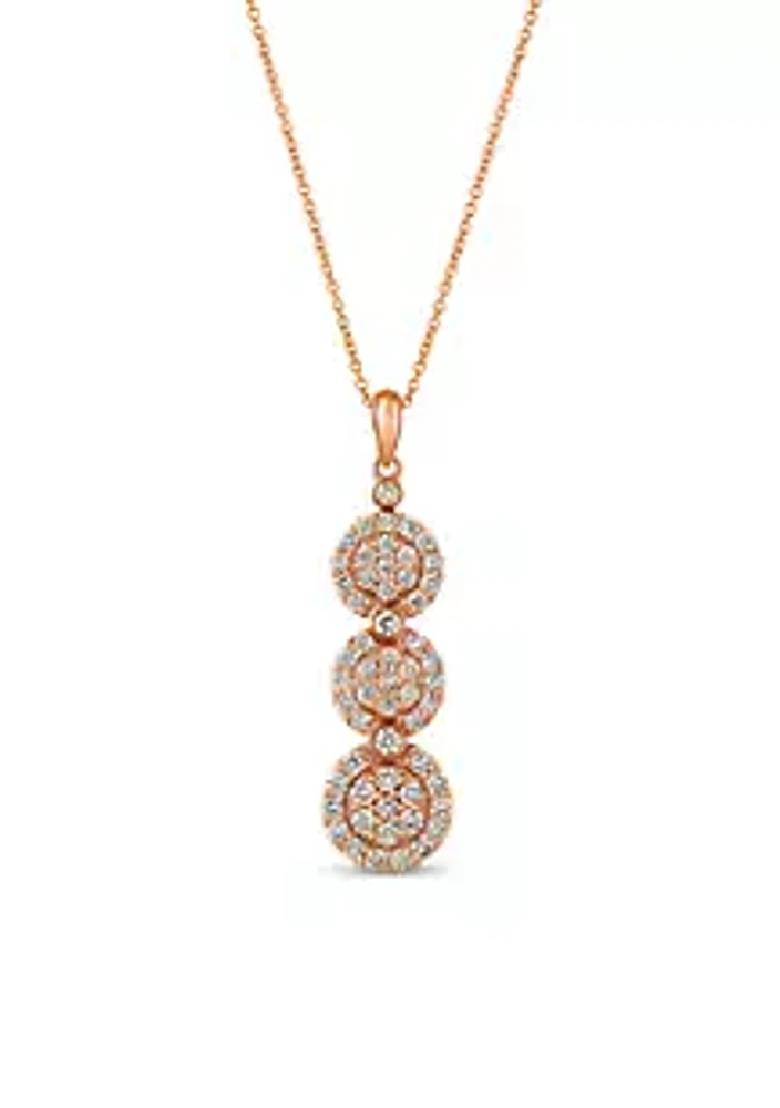 Le Vian® Creme Brulee® 1.27 ct. t.w. Nude Diamonds™ Pendant Necklace in 14K Strawberry Gold®