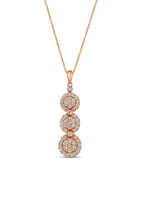 Creme Brulee® 1.27 ct. t.w. Nude Diamonds™ Pendant Necklace in 14K Strawberry Gold®