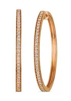 Le Vian®  7/8 ct. t.w. Diamond Hoop Earrings in 14K Rose Gold