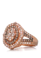 Nude Chocolate Diamonds® and Nude Diamonds™ Ring in 14k Strawberry Gold®