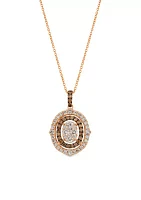 Creme Brulee® 1 ct. t.w. Nude Diamonds™, 1/3 ct. t.w. Chocolate Diamonds® Pendant in 14K Strawberry Gold®