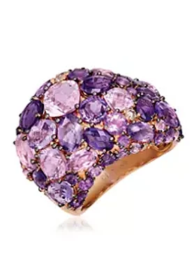 Le Vian® 1/8 ct. t.w. Vanilla Diamond® and 8.22 ct. t.w. Grape Amethyst™ Ring in 14K Strawberry Gold®