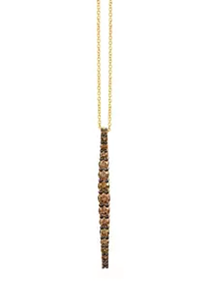Le Vian® 7/8 ct. t.w. Chocolate Diamond® Pendant Necklace in 14K Honey Gold™