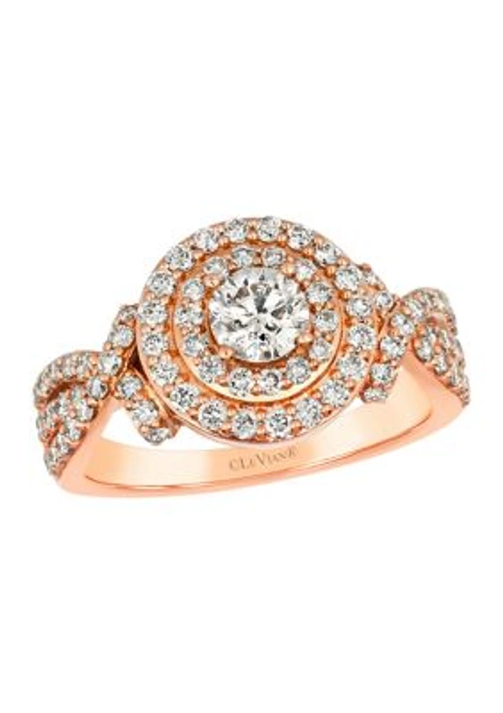  Ring featuring 1.3 ct. t.w. Nude Diamonds™ set in 14K Strawberry Gold®