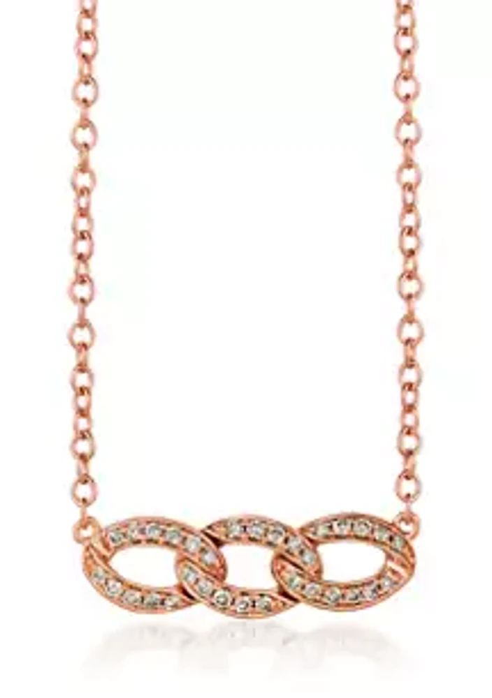 Le Vian® 1/4 ct. t.w. Diamond Necklace in 14k Rose Gold