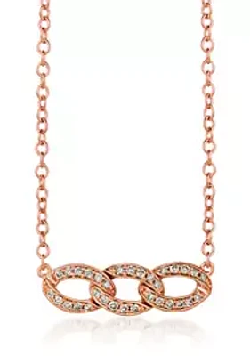 Le Vian® 1/4 ct. t.w. Diamond Necklace in 14k Rose Gold