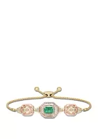 Le Vian®  1.36 ct. t.w. Emerald and 3/4 ct. t.w. Nude Diamonds™ Bolo Bracelet in 14K Two Tone Gold