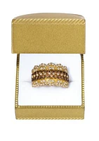 1.13 ct. t.w. Chocolate Diamonds®, 7/8 Nude Diamonds™ Ring 14k Honey Gold™