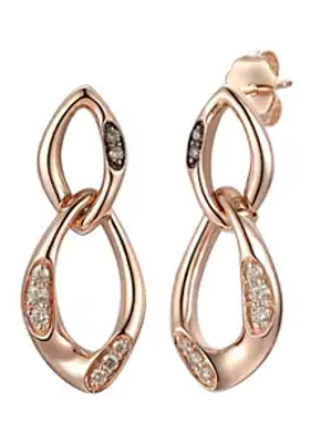 Le Vian® 1/6 ct. t.w. Nude Diamonds™, Chocolate Diamonds® Earrings in 14K Strawberry Gold®