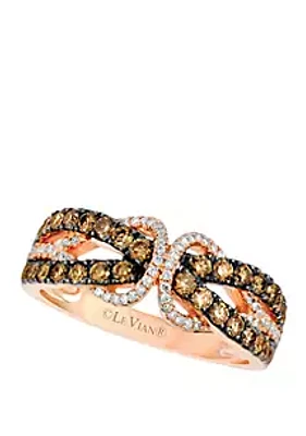 Le Vian® / ct. t.w. Chocolate Diamonds® and / ct. t.w. Vanilla Diamonds® Ring in 14k Strawberry Gold