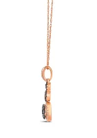  Chocolatier® Pendant featuring 3/8 ct. t.w. Chocolate Diamonds®, 1/6 ct. t.w. Vanilla Diamonds® set in 14K Strawberry Gold®