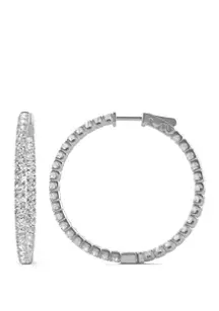 Charles & Colvard 1.36 ct. t.w Lab Created Moissanite Hoop Earrings