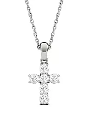 Charles & Colvard / ct. t.w. Lab Created Moissanite Cross Pendant Necklace