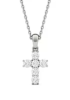 Charles & Colvard / ct. t.w. Lab Created Moissanite Cross Pendant Necklace