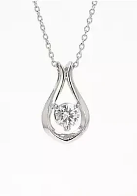 Moissanite Outlet Lab Created Sterling Silver 0.33ct. tw. Moissanite Fashion Pendant