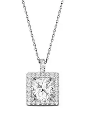 Charles & Colvard 3.52 ct. t.w. Lab Created Moissanite Square Halo Pendant