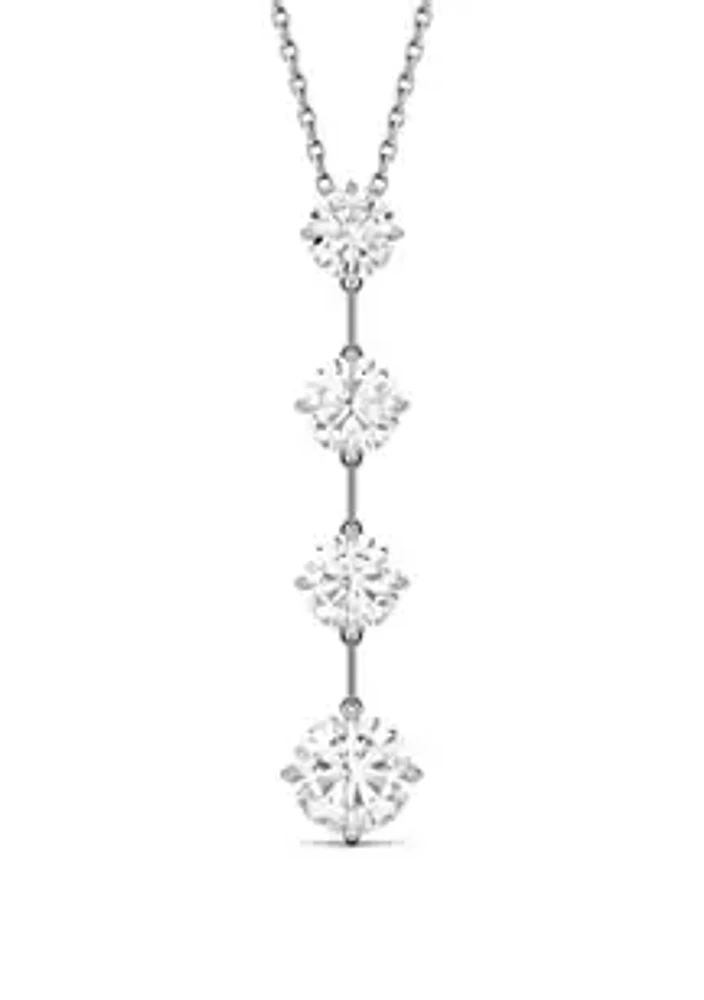 Charles & Colvard  2.13 ct. t.w. Moissanite Drop Pendant Necklace in 14k White Gold