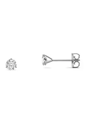 Charles & Colvard / ct. t.w. Moissanite Martini Stud Earrings in 14K White Gold