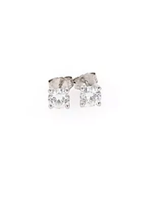 Moissanite Outlet Lab Created Sterling Silver 1.20ct. tw. Moissanite Round Stud Earrings