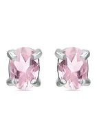 3/4 ct. t.w. Pink Tourmaline Stud Earrings, Sterling Silver