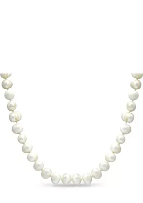 Fresh Water Pearl Strand Necklace in Sterling Silver
