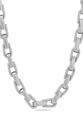 Horseshoe Link Chain Necklace in Stainless Steel