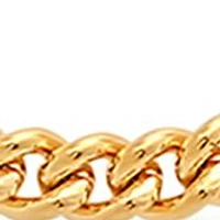 Curb Link Chain Necklace in Gold-Tone Stainless Steel