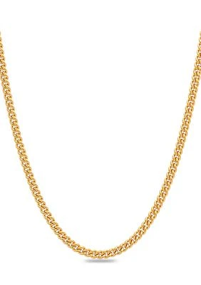 Curb Link Chain Necklace in Gold-Tone Stainless Steel