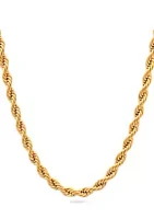 Belk & Co. Men's Rope Link Chain Necklace in Stainless Steel