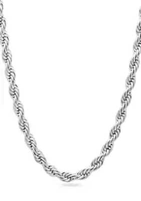 Belk & Co. Rope Link Chain Necklace in Stainless Steel
