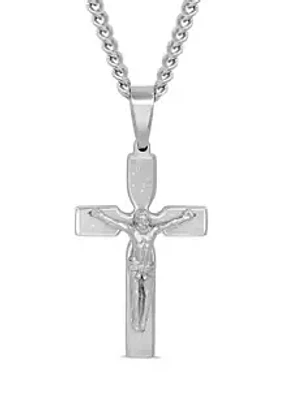 Belk & Co. The Lord's Prayer Crucifix Pendant in Stainless Steel