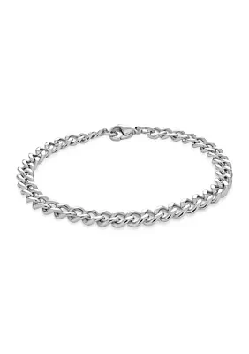 Stainless Steel 6 Millimeter Curb Link 8.5 Inch Bracelet