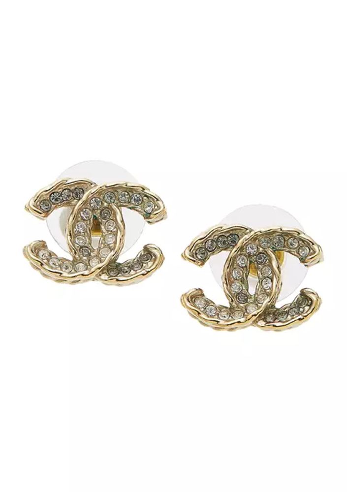 Belk Chanel Gold Crystal CC Earrings - FINAL | Summit