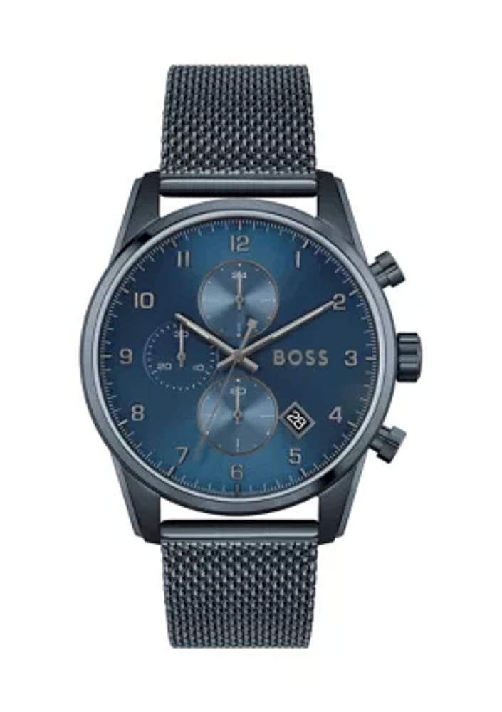 Sky Master Blue Strap Watch