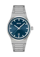 Candor Silver Blue Dial Watch